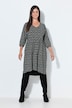 Kleid, bedruckt, A-Linie, V-Ausschnitt, 3/4-Arm