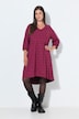 Kleid, bedruckt, A-Linie, V-Ausschnitt, 3/4-Arm