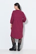 Kleid, bedruckt, A-Linie, V-Ausschnitt, 3/4-Arm