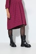 Kleid, bedruckt, A-Linie, V-Ausschnitt, 3/4-Arm