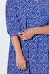 Kleid, bedruckt, A-Linie, V-Ausschnitt, 3/4-Arm