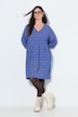 Kleid, bedruckt, A-Linie, V-Ausschnitt, 3/4-Arm