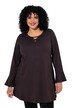 Longshirt, Zierbänder, A-Linie, Tunika-Ausschnitt, Langarm