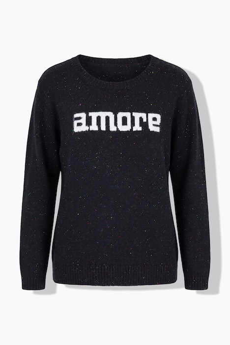 Pullover, Schriftmotiv Amore, Langarm