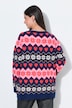 Strickjacke, Norwegermuster, Rundhalsausschnitt, Langarm