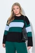 Pullover, Loose Fit, Blockstreifen, Stehkragen
