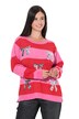 Pullover, Blockstreifen, Schleifen-Pailletten, Langarm