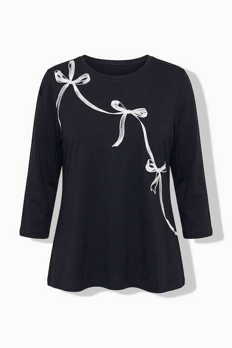 Shirt, Schleifen, Rundhalsausschnitt, 3/4-Arm