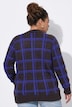 Strickjacke, Straight Fit, Karomuster, Langarm