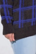 Strickjacke, Straight Fit, Karomuster, Langarm