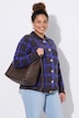 Strickjacke, Straight Fit, Karomuster, Langarm