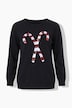 Weihnachts-Pullover, Zuckerstangen, Rundhals Langam
