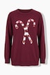 Weihnachts-Pullover, Zuckerstangen, Rundhals Langam