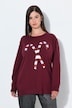 Weihnachts-Pullover, Zuckerstangen, Rundhals Langam