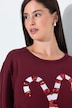 Weihnachts-Pullover, Zuckerstangen, Rundhals Langam