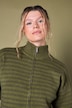 Strickjacke, oversized, Ringelstrick, Troyerkragen