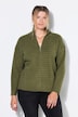 Strickjacke, oversized, Ringelstrick, Troyerkragen