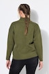 Strickjacke, oversized, Ringelstrick, Troyerkragen