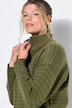 Strickjacke, oversized, Ringelstrick, Troyerkragen