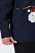 Weihnachts-Pullover, Girlanden, V-Ausschnitt, Langarm