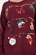 Weihnachts-Pullover, Girlanden, V-Ausschnitt, Langarm
