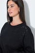 Sweat-shirt avec perles brodées fantaisie, col rond et manches longues
