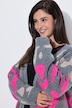 Cardigan long, motif léopard coloré, manches longues