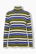 Shirt, Ringel, Slim, Stehkragen, Langarm