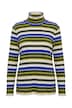 Shirt, Ringel, Slim, Stehkragen, Langarm