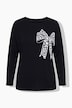 T-shirt met lange mouwen, comfortabele pasvorm, strikmotief, vleermuismouwen