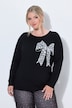 T-shirt met lange mouwen, comfortabele pasvorm, strikmotief, vleermuismouwen
