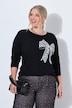 T-shirt met lange mouwen, comfortabele pasvorm, strikmotief, vleermuismouwen