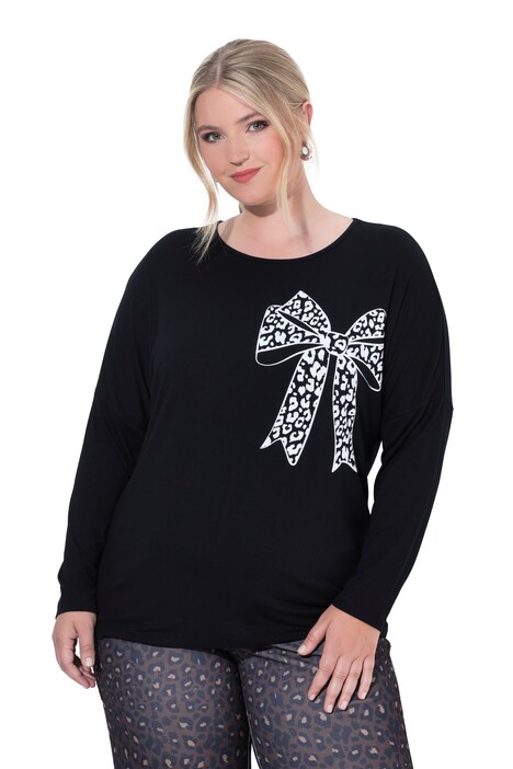 Longsleeve, Komfort Fit, Schleifen-Motiv, Fledermaus-Langarm