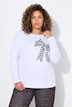 T-shirt met lange mouwen, comfortabele pasvorm, strikmotief, vleermuismouwen