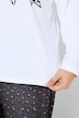 T-shirt met lange mouwen, comfortabele pasvorm, strikmotief, vleermuismouwen