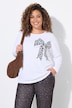 T-shirt met lange mouwen, comfortabele pasvorm, strikmotief, vleermuismouwen