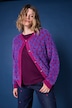 Strickjacke, oversized, Hearts-Muster, Glitzereffekt