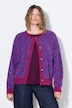 Strickjacke, oversized, Hearts-Muster, Glitzereffekt