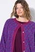 Strickjacke, oversized, Hearts-Muster, Glitzereffekt
