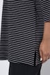 Shirt, Ringel, Kelchkragen, 3/4-Arm, Pima Cotton