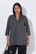 Shirt, Ringel, Kelchkragen, 3/4-Arm, Pima Cotton