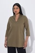 Shirt, Ringel, Kelchkragen, 3/4-Arm, Pima Cotton