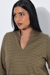 Shirt, Ringel, Kelchkragen, 3/4-Arm, Pima Cotton