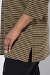 Shirt, Ringel, Kelchkragen, 3/4-Arm, Pima Cotton