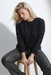 Sweatshirt, Ziersteine, Oversized, Rundhals, Langarm