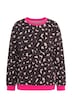Sweatshirt, Leomuster, Oversized, Rundhals, Langarm