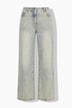 Jeans Mary, extraweites Bein, Glitzernieten, Konfortbund