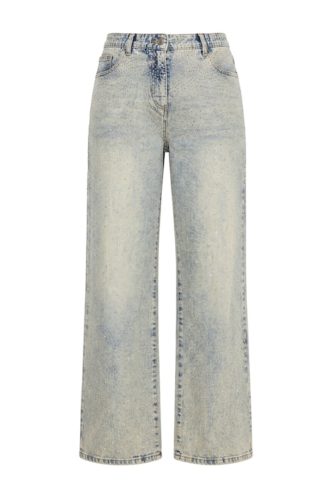 Jeans Mary, extraweites Bein, Glitzernieten, Konfortbund