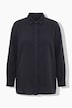 Musselin-Hemdbluse, oversized, Langarm