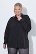 Musselin-Hemdbluse, oversized, Langarm